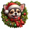 Chihuahua Corona de Navidad