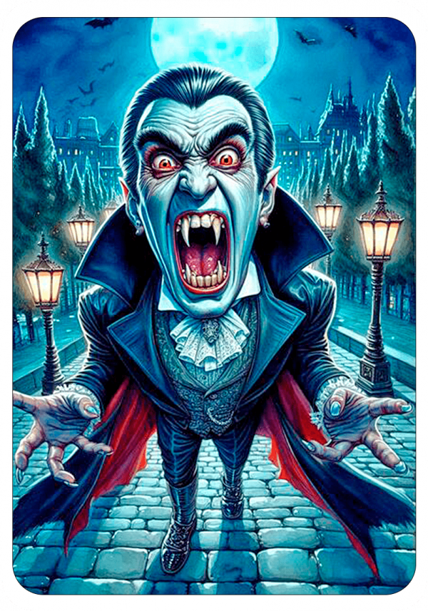 Conde Dracula en tarjetica