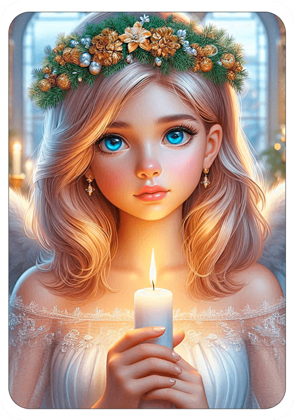 Angel de Navidad tarjetica
