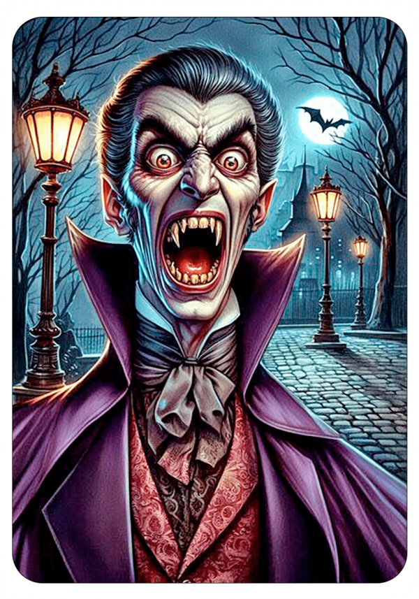 Conde Dracula en tarjetica
