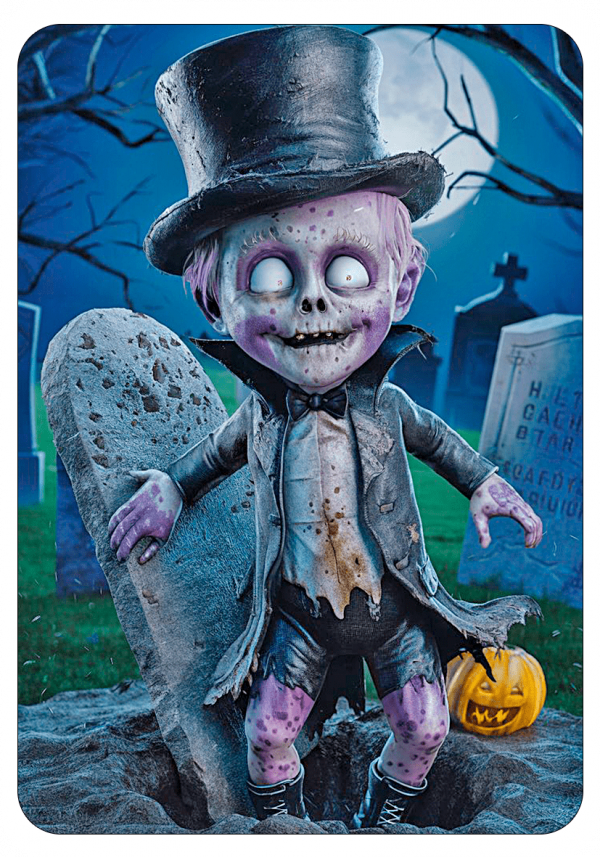 Zombie Halloween tarjetica
