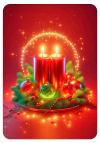 Velas de Navidad Tarjetica