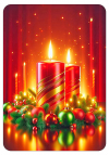 Velas de Navidad Tarjetica