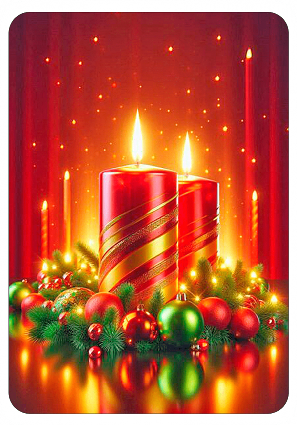 Velas de Navidad Tarjetica