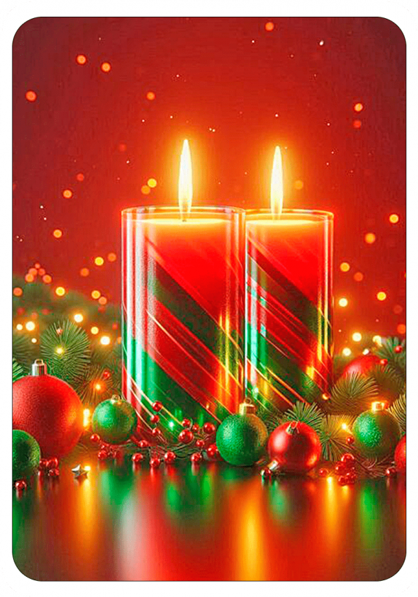Velas de Navidad Tarjetica