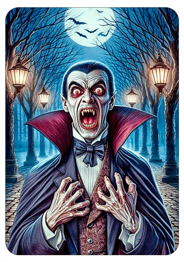 Conde Dracula en tarjetica
