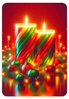 Velas de Navidad Tarjetica