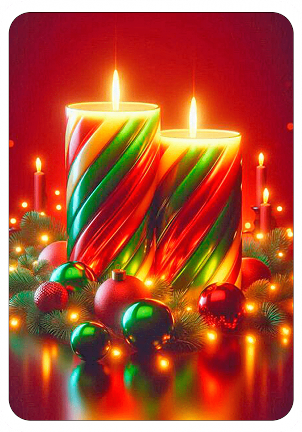 Velas de Navidad Tarjetica