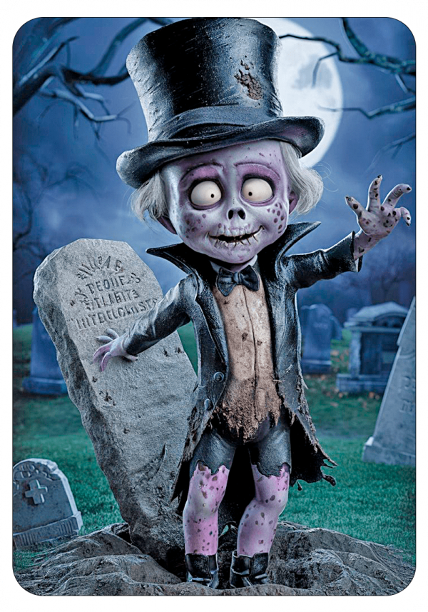 Zombie Halloween tarjetica