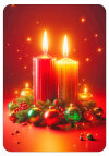 Velas de Navidad Tarjetica