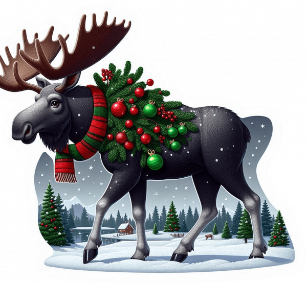 Alce de Navidad Realista