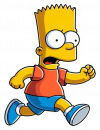 Bart simpson corriendo