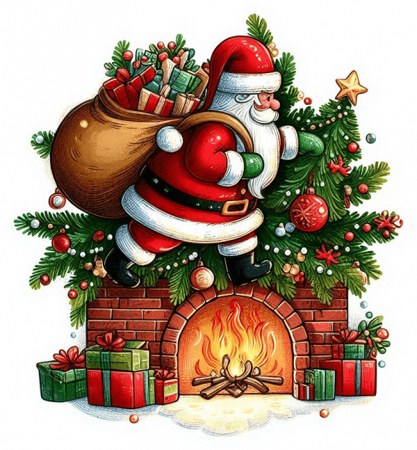 Navidad Arbolito y Santa