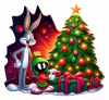 Bugs Bunny y Marvin en noche buena