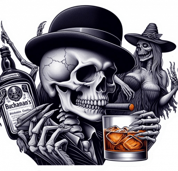 Calavera con ron