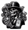Calavera y whyski