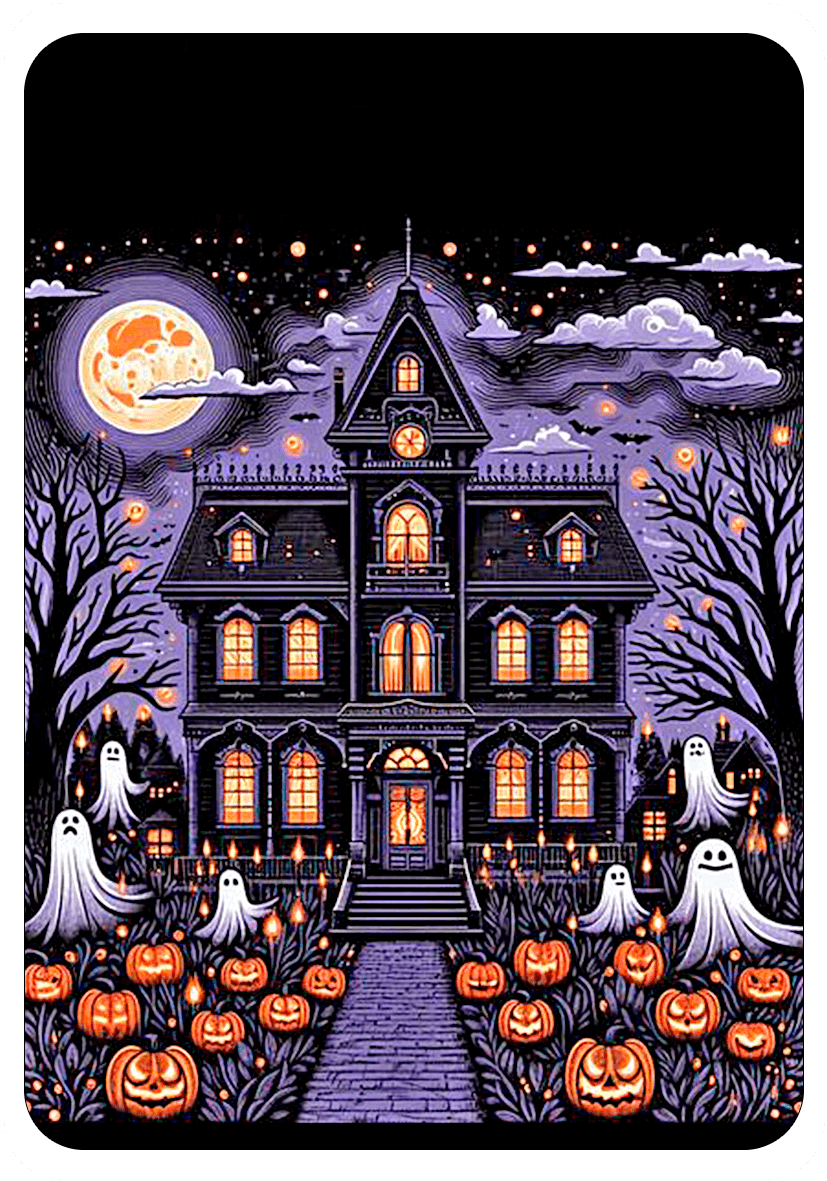 Mansion Tenebrosa Halloween tarjetic