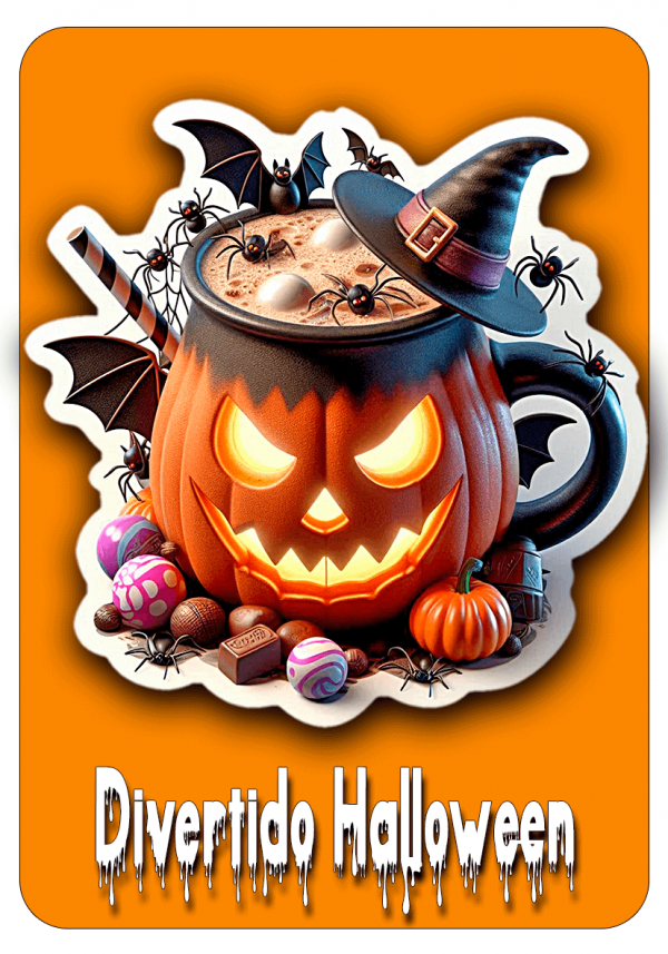 Calabaza Halloween Tarjetica