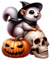 Ardilla y Halloween
