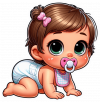Bebe con Babero
