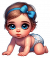 bebe niña gateando