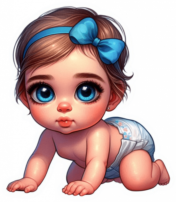 bebe niña gateando