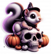 Ardilla y Halloween