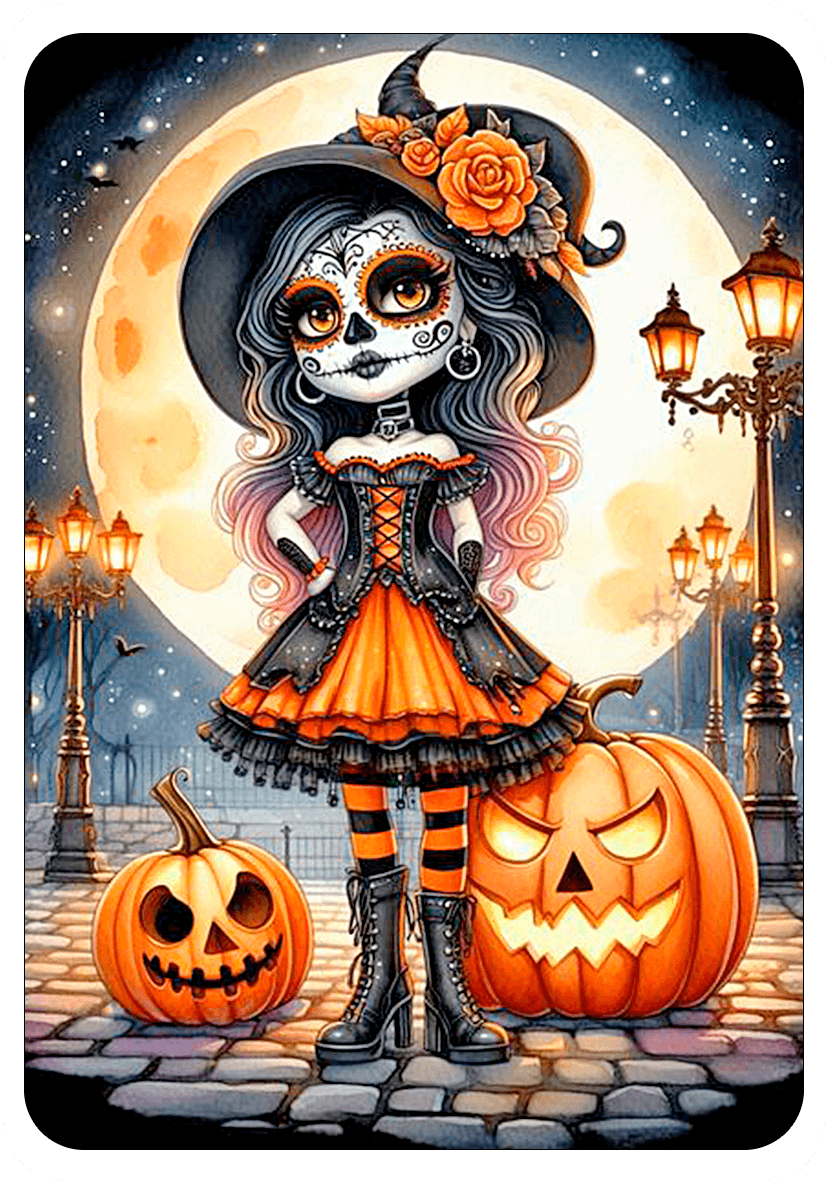 Muñeca Gótica Catrina Kwaii