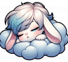 Conejito durmiendo en Nube