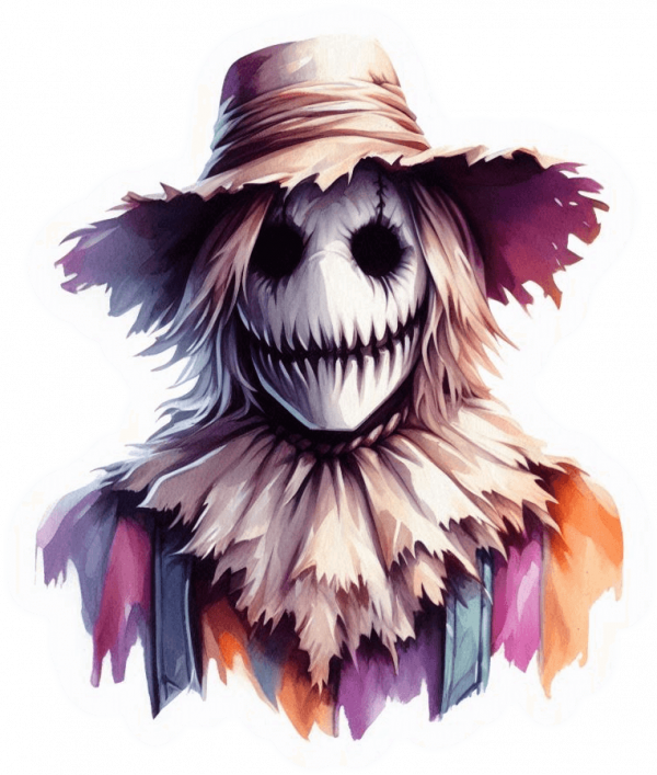 Espantapajaro Halloween en Acuarela Gaouche