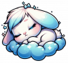Conejito durmiendo en Nube