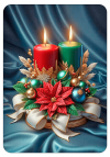 Velas Verde y Rojo de Navidad tarjetas