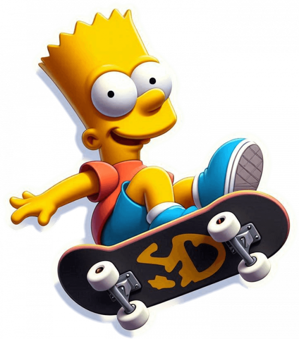 Bart simpson en patineta