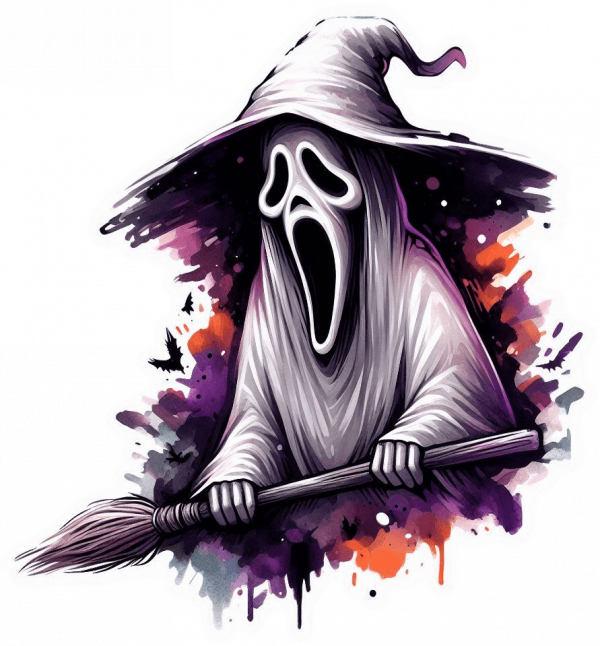Bruja-Scream en Acuarela Gaouche