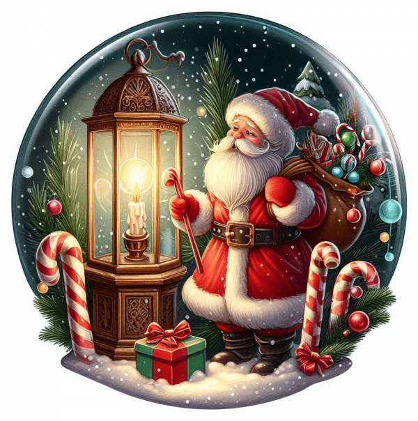 Santa Claus dentro de Crital