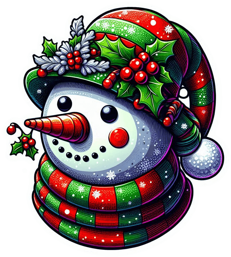 Muñeco De Nieve Con Muérdagos