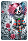 Payasita de Terror Gotico y Kwaii tarjetas