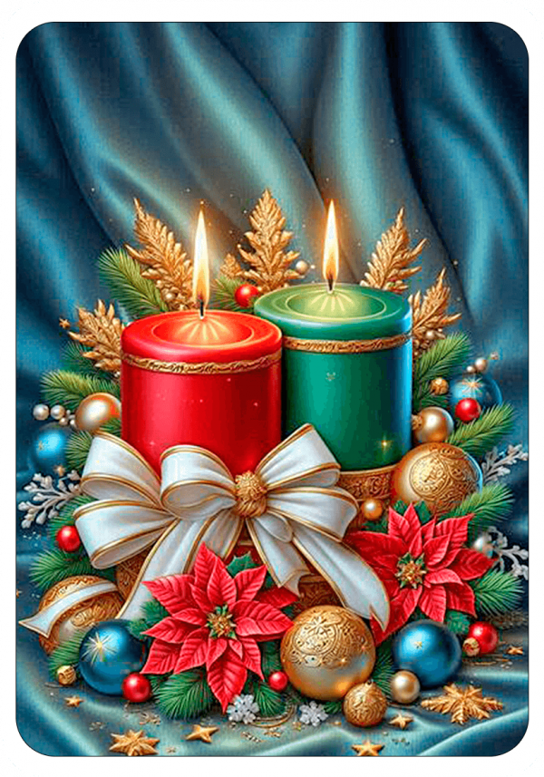 Velas Verde y Rojo de Navidad