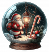 Santa Clause dentro de Cristal