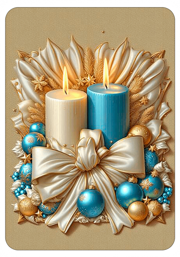 Velas de navidad tarjeticas