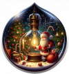 Santa Clause dentro de Cristal