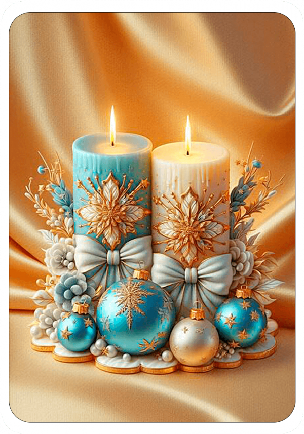 Velas de navidad tarjeticas