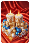 Velas de navidad tarjeticas