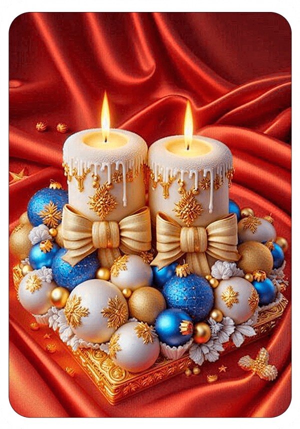 Velas de navidad tarjeticas