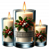 Vela y portavela de Navidad