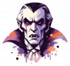 Dracula Terrorifica en Acuarela Gaouche