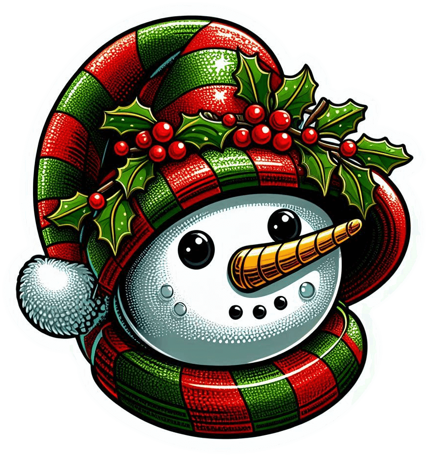 Muñeco De Nieve Con Muérdagos