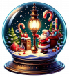 Santa Claus dentro de Cristal