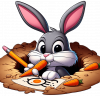 Bugs Bunny saliendo de su cueva