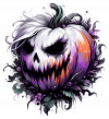Calabaza Terrorifica en Acuarela Gaouche